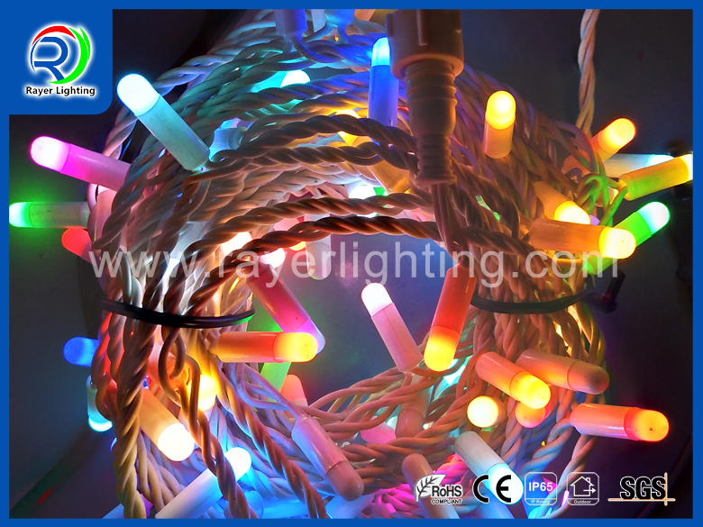 MIX COLOR STRING LIGHTS IP65 WHITE WIRE