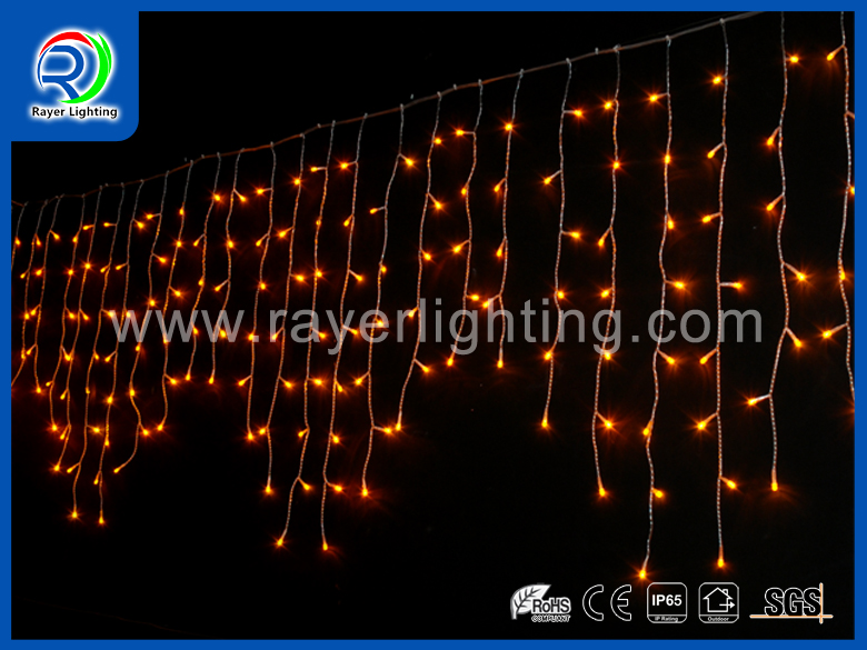 3M 224 LEDS YELLOW COLOR ICICLE LIGHTS