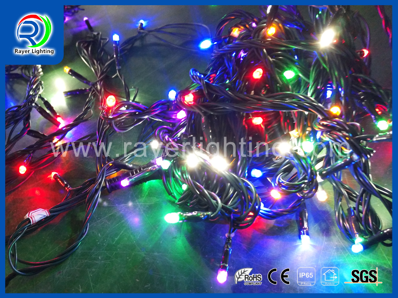 GREEN WIRE 8 COLORS LED STRING LIGHTS