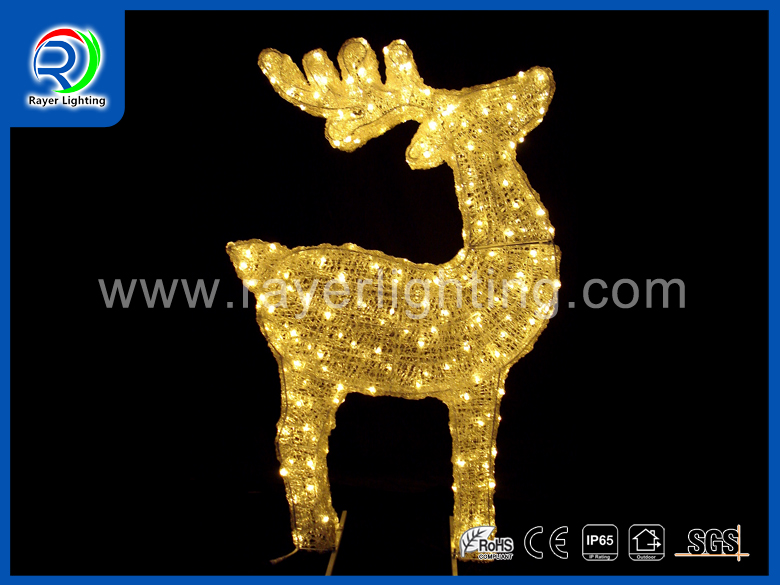 warm white deer Christmas motif lights
