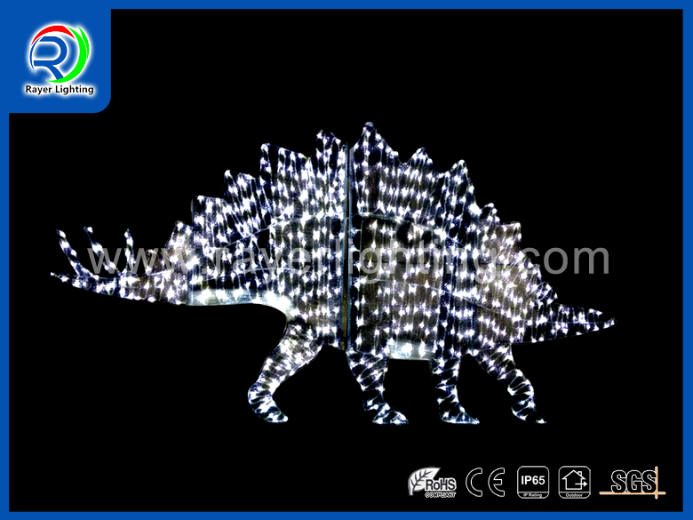 2D Christmas motif lights dinosaur 3
