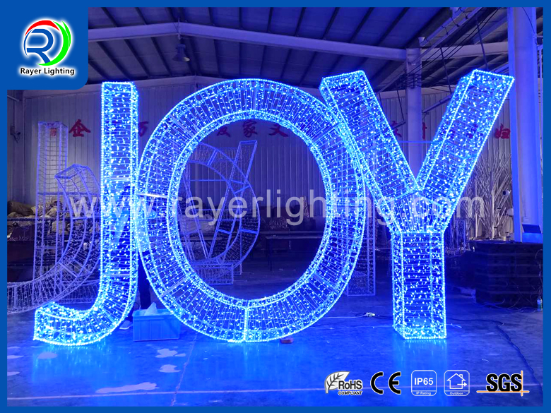 JOY WORDS LIGHTS 3D LED FESTIVE DECORATION