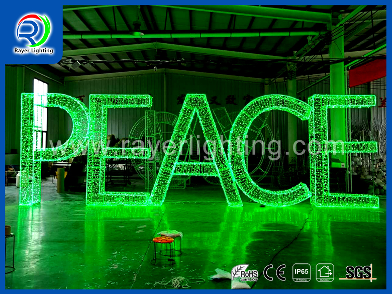 PEACE WORDS 3D LED LIGHTS